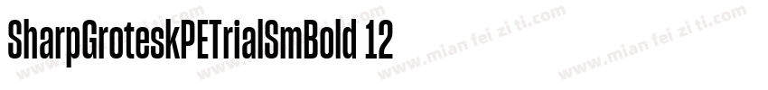 SharpGroteskPETrialSmBold 12字体转换